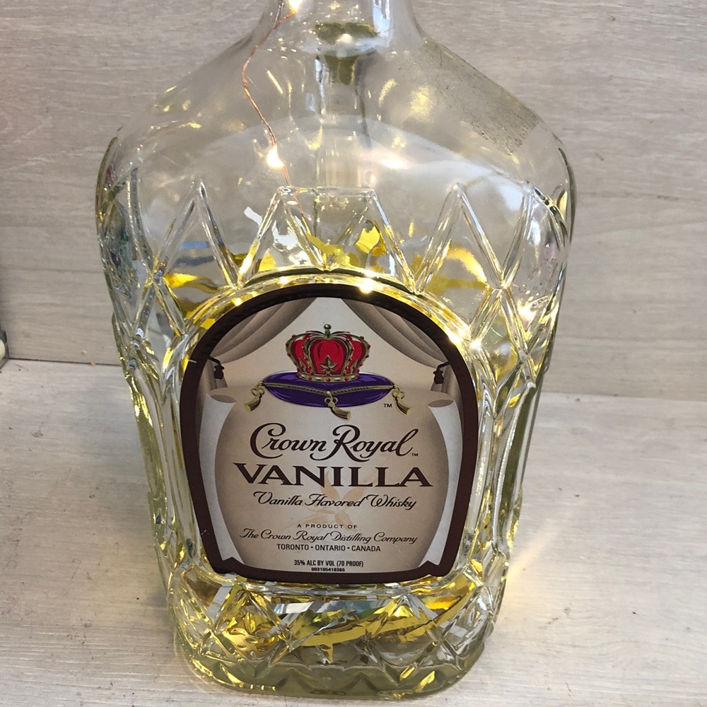 Crown Royal Vanilla Decorative Empty Bottle with Lights